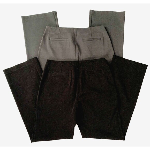 Eileen Fisher Bootcut Pants Sz Small Trousers Viscose Blend Grey Black Lot of 2 - Picture 1 of 8